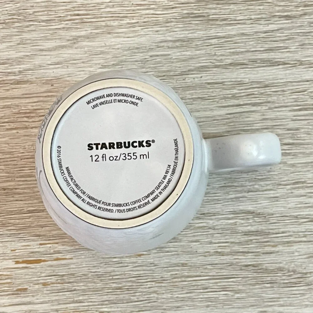 Starbucks Mermaid Tail Mug Cup Ocean Gray 2016